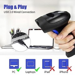 USB 1D Barcode Scanner Handheld (Gun Type) with Fast Scanning CCD Technology (2