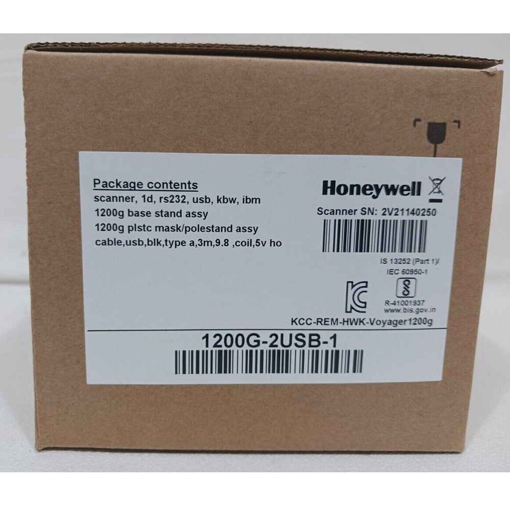 Honeywell 1200G-2USB-1 Single-Line Wired USB Handheld Barcode Scanner