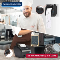 MUNBYN Bluetooth Thermal Receipt Printer P047, 80mm POS Printer, Thermal Printer