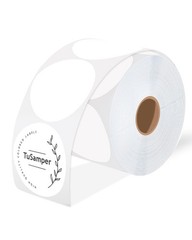 3 Inch (76.2mm x 76.2mm) Round Thermal Printer Label Stickers Self-Adhesive C…