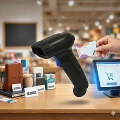 Netum NT‑1228BC Wireless Bluetooth Barcode Scanner 1D/2D Handheld Tested Works