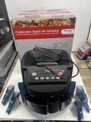 Cassida C200 Business-Grade Electronic Coin Counter and Roller – Black