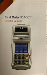First Data FD-400GT Wireless Terminal Credit Card Machine, Cord & Paper – Works!