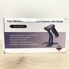 Tera Barcode Scanner with Stand Wireless & USB Wired 1D CCD Bar Code Reader NEW