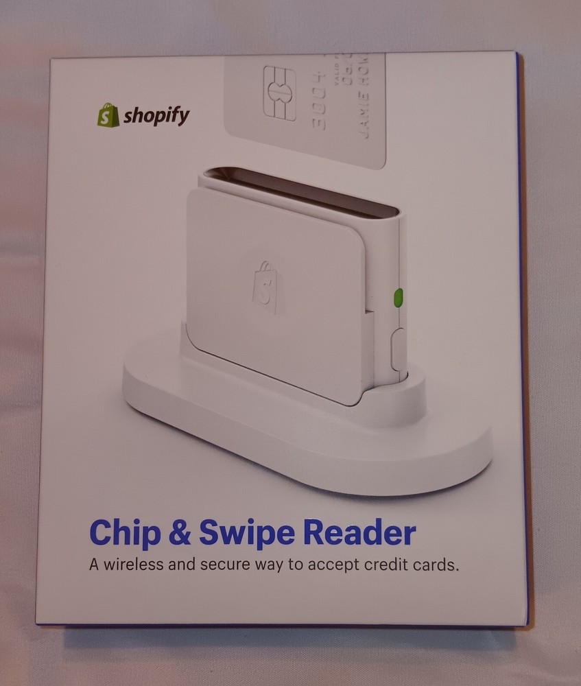 NIB Shopify Chip Swipe Reader Wireless And Secure Connect To Phone