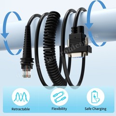 5PC 5M RS232 RJ45 Barcode Cord For Honeywell 1902GHD 1902GSR 1950GHD 1980i 1472G