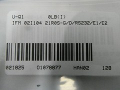 Ifm 02I104 Bar Code Reader 24v-dc