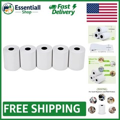 5-Roll Pack of 2 1/4&Prime; x 50&prime; Thermal POS Receipt Paper – Lightweight & Reliable