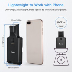 Eyoyo QR Code Scanner Bluetooth Barcode Scanner Back Clip Wireless 1D 2D Reader