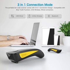 Barcode Scanner Portable 2.4G Cordless Bluetooth iPad Compatible NETUM C750
