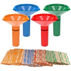4Pc Coin Counters & Coin Sorters Tubes Bundle of 4 Color-Coded Assorted Wrappers