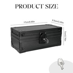 Black Lockable Money Box – Aluminium Cash 7&Prime;x3.3&Prime;x3&Prime;