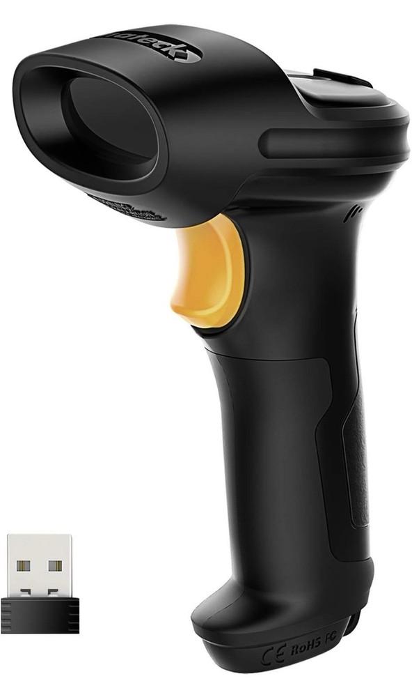 Inateck BCST-60 Barcode Scanner Wireless Reader Gun 2.4GHz Automatic Scanning