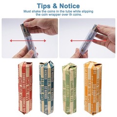 4-In-1 Coin Counter Sorter Tube Accurate Count for Pennies Nickels Dimes Quarter