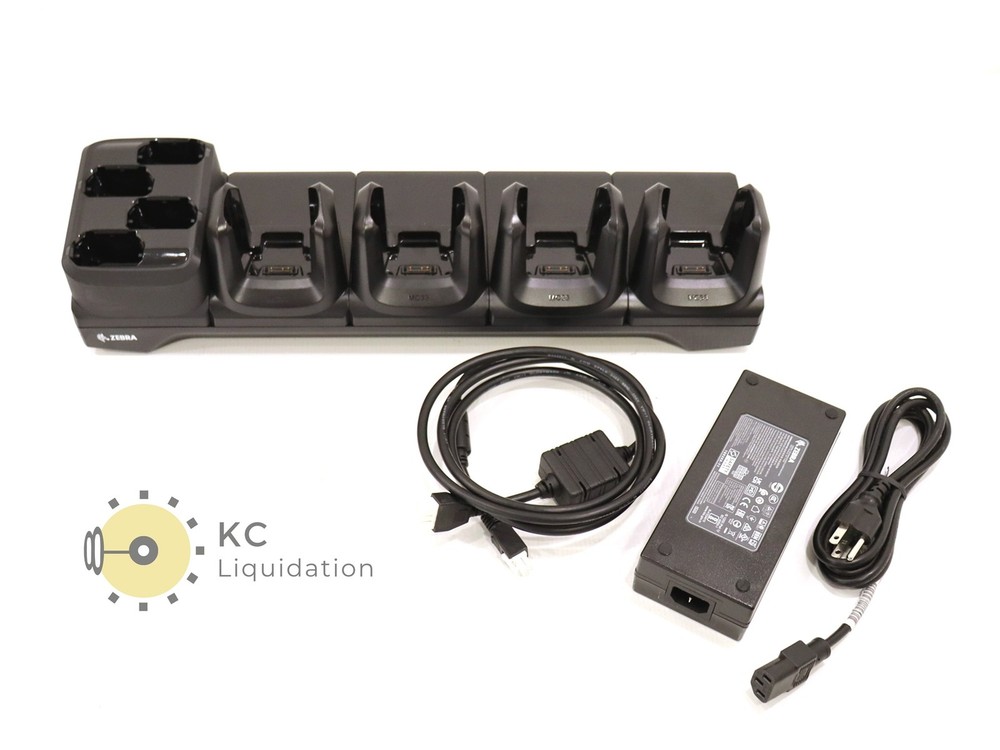 Zebra MC33 4 Slot Battery Charger CRD-MC33-4SC4BC-01 w/ Power Supply
