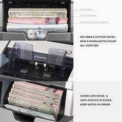 VC-7S Money Counter Machine Mixed Denomination Bill Value Counting 20 Currency
