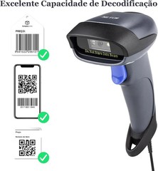 2D Barcode Scanner Wired USB QR Code Imager With Stand For Laptop POS Cashier…