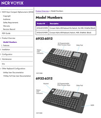 NCR RealPOS Alpha + POS Keyboard 6932-6312-9090, GlidePad, MSR, Keylock (No Key)