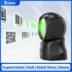Eyoyo 2D QR Code Desktop Barcode Scanner Automatic Scanning for POS Library Shop