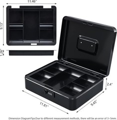Multi-Purpose Security Lock Box with Removable Tray – Perfect for Home & Office