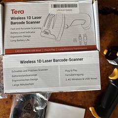 Tera Barcode Scanner Wireless Versatile 2-in-1 2.4Ghz Wireless + USB 2.0 Wired