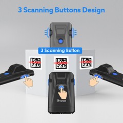 Phone Back Clip Barcode Scanner 1D 2D Wireless Store Warehouse Inventory Reader