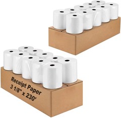 Thermal Receipt Paper Rolls 3 1/8 x 230, Thermal Cash Register POS Paper (20 …
