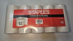 Staples Thermal Cash Register/POS Rolls, 3 1/8&Prime; x 230&prime;, 10/Pack Brand New!