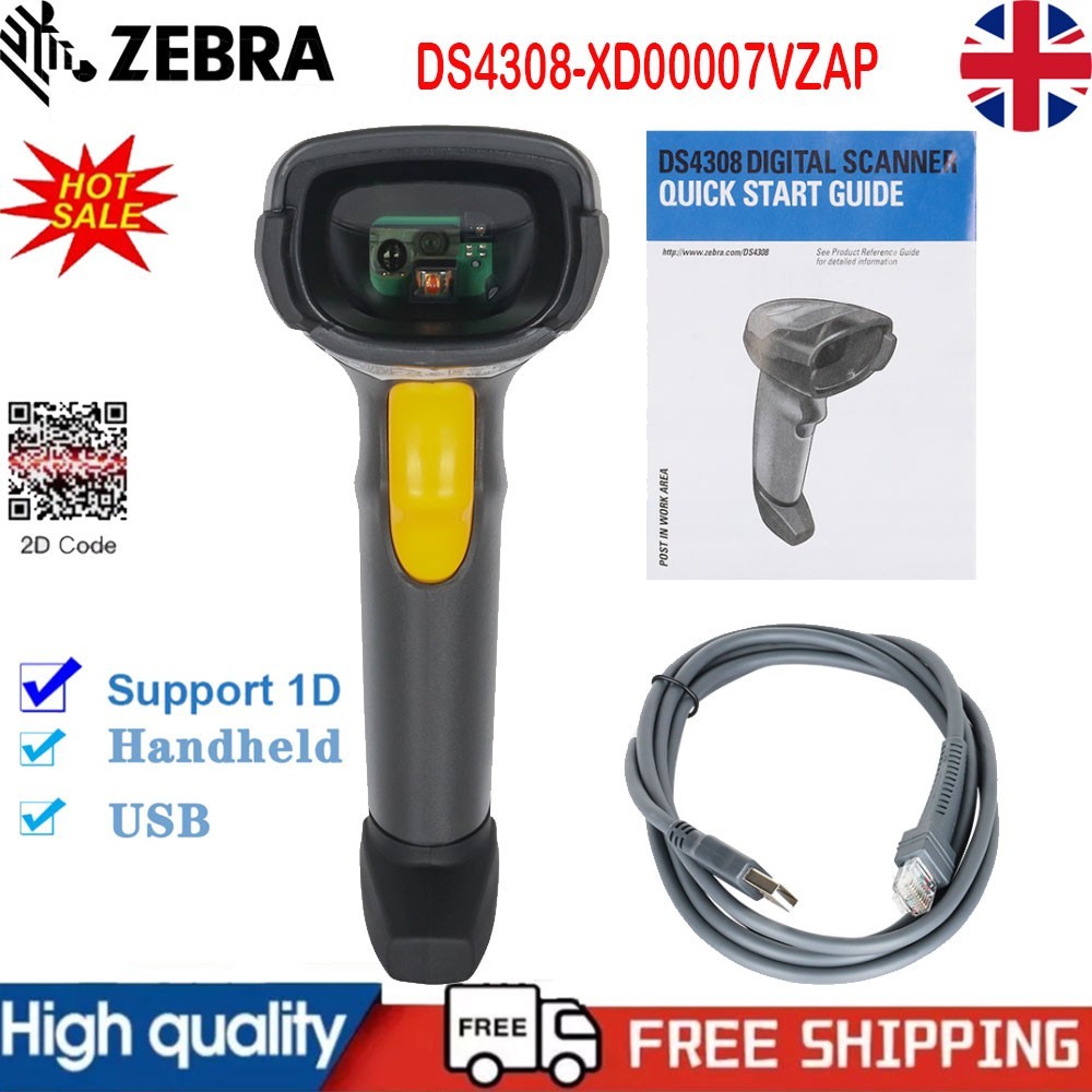 Symbol 1D/2D/QR Handheld Omni-Directional USB Barcode Scanner DS4308-XD00007VZAP