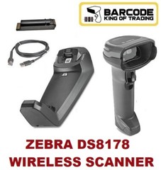 Zebra DS8178-SR7U2100SFW Wireless Bluetooth 2D/1D/QR Barcode Scanner w/ Cradle!