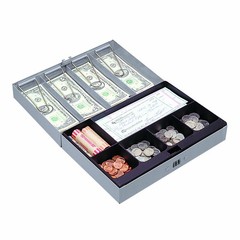 Sparco Combination Lock Cash Steel 11-1/2 X 7-3/4 X 3-1/4 Inches Gray Spr15508