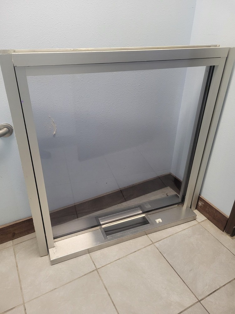 Complete Bullet-Resistant Transaction Window 50&Prime;x50&Prime; – 1 7/8&Prime; Thick – Heavy Duty