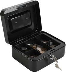 Portable Medium Cash Box with Key Lock and Sturdy Handle – 7.87&Prime; x 6.30&Prime;