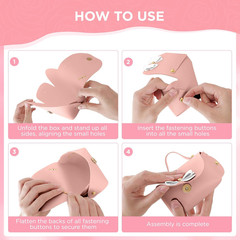 2PCS Money Box for Cash, Leather Bowknot Surprise Money Boxes Mini Money Pull Ba