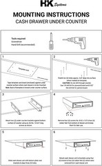 HK SYSTEMS Under Counter Mounting Metal Bracket for 13&Prime; Cash Drawer