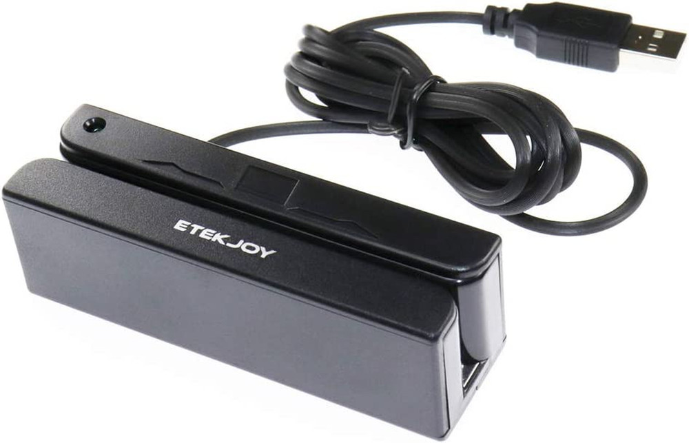ETEKJOY USB 3-Track Magnetic Stripe Card Reader POS Credit Card Reader Swiper Ma