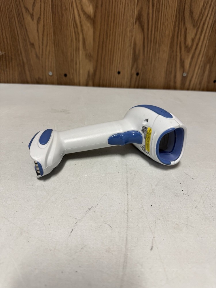 Symbol DS6878 Wireless Barcode Scanner Handheld Blue White – Untested