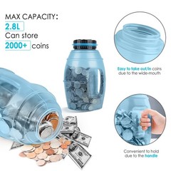 X-Large Piggy Bank for Adults Digital Counting Bank with LCD Counter 2.8L Cap…