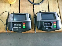 Lot of (2) Verifone MX 860 Credit Card Readers (M090-409-01-R), Chip or Swipe !