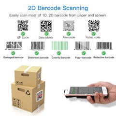 Eyoyo 2D Back Clip Barcode Scanner Wireless Phone Back Clip 1D QR Code Reader