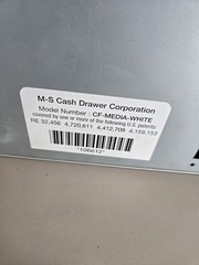 M-S Cash Drawer Corporation CF-MEDIA-WHITE Electronic Cash Drawer Read