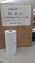 thermal paper rolls,4 6/16&Prime; wide, diameter 2 1/8&Prime;, core hole 3/4&Prime;, 40 per carton