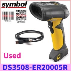 Symbol DS3508-ER20005R Extended Range 2D Handheld Barcode Scanner USB Cable Used