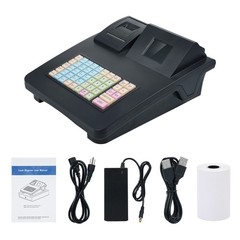 Electronic Cash Register 48 Keys Dual Screen 58mm Thermal Printer USB RS232