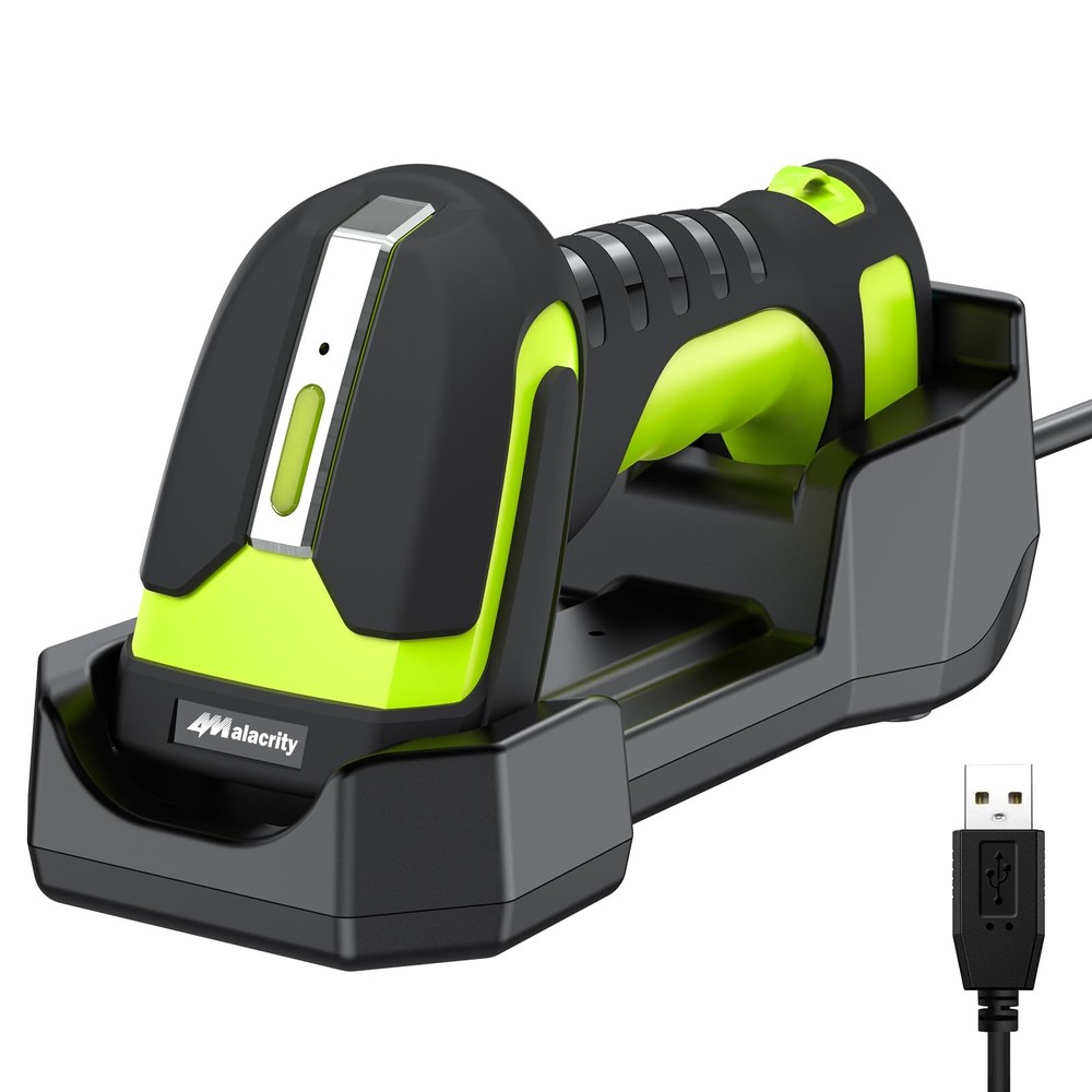 Upgraded 2D Wireless Industrial Barcode Scanner With Charging Base, Bluetooth…