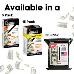 15 Pack Counterfeit Bill Detector Markers – Pocket Size Fake Money Checker, Frau