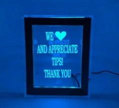 Personalized Tip Box Raffle Fund Raiser Donation Jar Engraved Light Changing LED