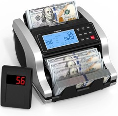 Money Counter Machine with Value Count, UV/MG/IR/MT/DD Counterfeit Bill Detectio