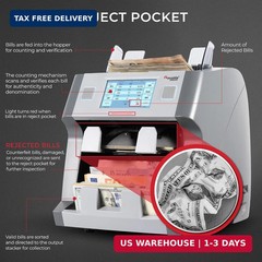 9900R V2 2-Pocket Premium Bank Grade Money Counter Machine Mixed Denomin
