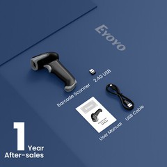 Eyoyo 2D 3-in-1 Wireless Barcode Scanner USB Handheld QR Bar Code Reader Library